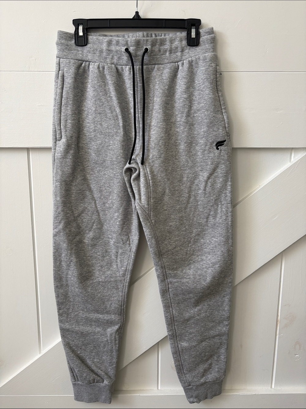 Fabletics The Go-To Jogger Fleece Men's Gray Drawstring Zip Pockets Active